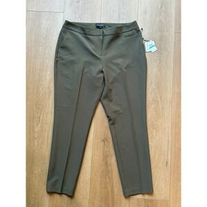 Laundry By Shelli Segal Designer | Slim Fit Crop PANTS‎ | Olive | Size 16 Womens